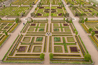 Vista del jardín « à la française » de Villandry.