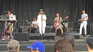 Cibo Matto performing at the Solid Sound Festival in North Adams, Massachusetts in 2015
