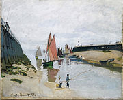 Le port de Trouville (Breakwater at Trouville, Low Tide), 1870, Museum of Fine Arts, Budapest[59]