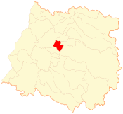 Location of Talca commune in Maule Region