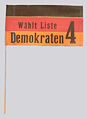 Paper flag from the DDP campaign for the Berlin City Council in 1929.