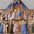 Fra Angelico. Toma relevancia la representación de la Corte celestial