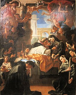 The dying of the Saint Julienne Falconieri, Francesco Perezzoli