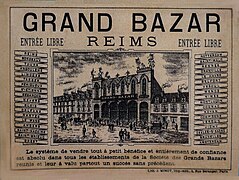 Affiche des Magasins Modernes de Reims Affiche des Magasins Modernes de Reims Grand magasin publicité de 1900