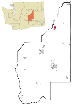 Location of Banks Lake South in Washington