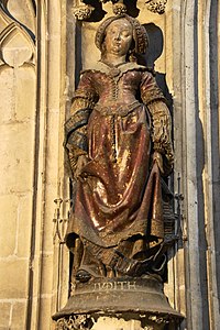 Statue of Judith, on the enclosure exterior
