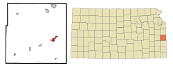 Location within Linn County and Kansas