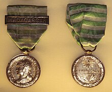 Médaille de la première expédition à Madagascar.