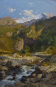 Le Torrent de Chalvachére, le glacier du Tabuchet et la Meije (1888), musée de Grenoble.