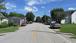 Looking north on Main Street (Ohio State Route 729) in Milledgeville