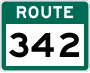 Route 342 marker