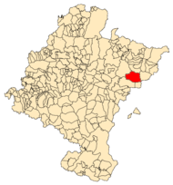 Localização do município de Navascués em Navarra