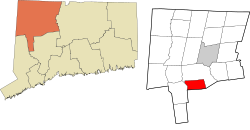 Morris' location within the Northwest Hills Planning Region and the state of Connecticut