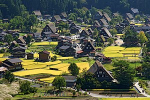 荻町城跡展望台より望む白川郷の合掌造り集落 作者：663highland