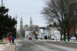 Église street near junction with route 209 in Saint-Rémi.