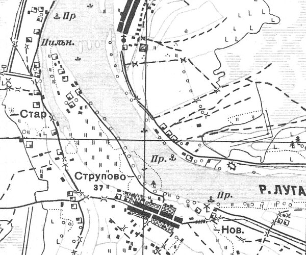 План деревни Струпово. 1930 год