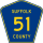 County Route 51 marker