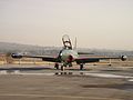 Lockheed T-33 en plataforma.