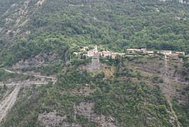 A distant view of the village of Marie