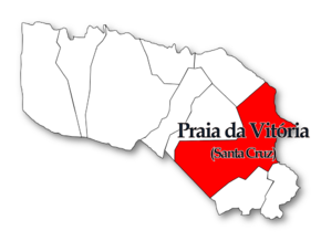 Localização no município de Praia da Vitória