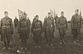 Officers just decorated with the DSC by Major General Hanson Ely, commanding the 5th Division, at Esch, Luxembourg, December 30, 1918. On the extreme left is Lieutenant Colonel John W. Leonard, 60th Infantry.