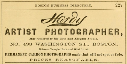 Advertisement for Hardy, 1879