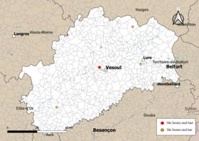 Carte des communes avec sites Seveso