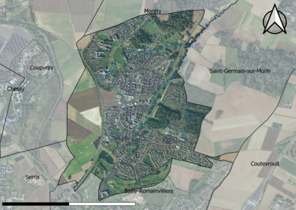 Carte orhophotogrammétrique de la commune.