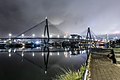 ANZAC Bridge at night from Glebe Point.