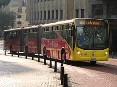 Bi-articulated TransMilenio bus