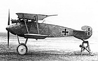 Profile photograph of the Aviatik D.II with the Geest wing