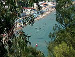 La plage de Copanello Lido.