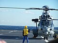 EC 725 mentre decolla dalla BPC Mistral