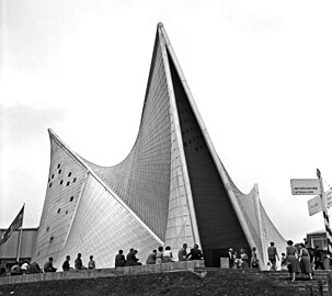 The Philips Pavilion during Expo 58