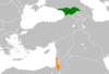 Location map for Georgia (country) and Israel.