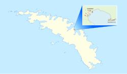 Location of King Edward Point and Grytviken in South Georgia