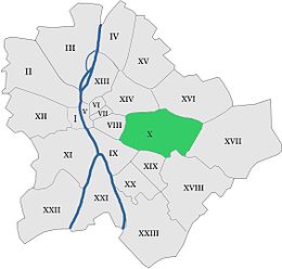 Kőbánya – Localizzazione