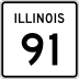 Illinois Route 91 marker