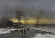 Johann Jungblut [de]: Winter Landscape (1885)