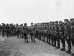 King George V and Major General Edward Mann Lewis Inspect the 30th Infantry Division