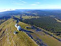 Vue aérienne du sommet.