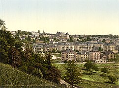 Vue d'une zone résidentielle au sud de la ville, 1900.