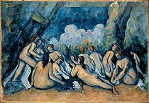 保羅·塞尚的《泳客（英语：The Bathers (Cézanne)）》，127 × 196cm，約作於1900-1906年，自1964年起收藏[85]
