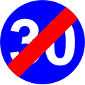 27e) — End of 30 km/ h minimum speed limit