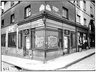 No 1 : ancien cabaret et négoce de vins (disparu) photographié en 1909 par Eugène Atget