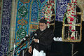 (Maulana Mirza Mohd Athar (مولانا محمد ميرزااطهر) is a zakir-e-ahl-e-bayt from Lucknow, India. This picture was taken on 8th Moharam at Moghul Masjid.)