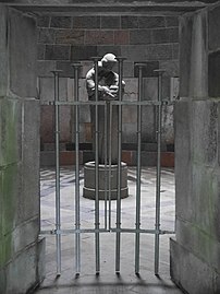 Mother Denmark sculpture as the focalpoint of the Memorial Mound in Copenhagen