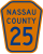 County Route 25 marker