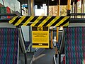 Brno, forbidden to enter front section of local bus (March 2020)