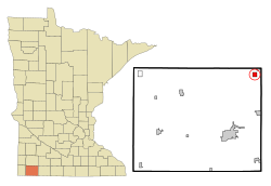 Location of Kinbrae, Minnesota